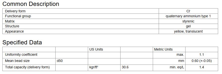 Hạt nhựa Trao Đổi Ion MonoPlus M800 